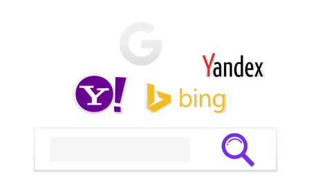 Search engines - Google, Bing, Yahoo, Yandex